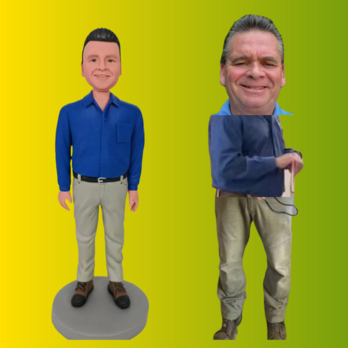 オーダーメイド 似顔絵 フィギュア 男性|写真 から フィギュア|自分の人形を作る|名入れギフト 上司 誕生日 退職のコピーの画像