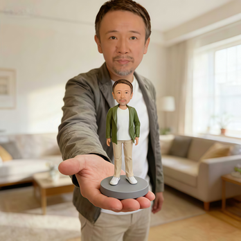 写真から作るオーダーメイドフィギュア｜そっくり似顔人形｜世界に一つのギフト｜父、祖父、父の日、誕生日、還暦祝いプレゼント 人気