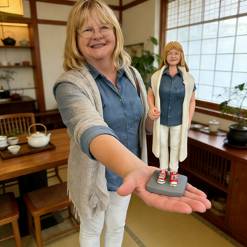 還暦祝い 誕生日プレゼント 女性 母 お母さん オーダーメイド 似顔絵 人形  写真から 肖像画 フィギュア 母の日 長寿のお祝