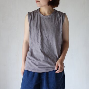 kito - organic tanktop / 淡藤色 / 五倍子染めの画像