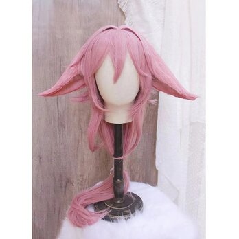 【受注生産】やえみこの耳カチューシャ 手作りリアルな毛皮のような ヘアアクセサリー シミュレーション動物の耳 ロリータの画像
