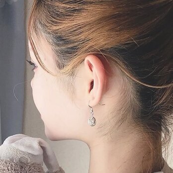 silver925　ワイヤーボールの一粒ピアス