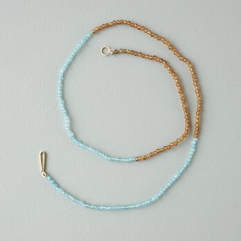 Hessonite x Apatite Necklace / K10の画像