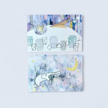 季節限定SALE//夏の夜空 ポストカード2枚セットの画像