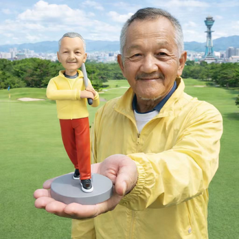 写真から作るオーダーメイド ゴルフ フィギュア｜ゴルフプレーヤー好きへの特別なギフトにそっくり似顔人形｜ゴルフファン 記念ギフト