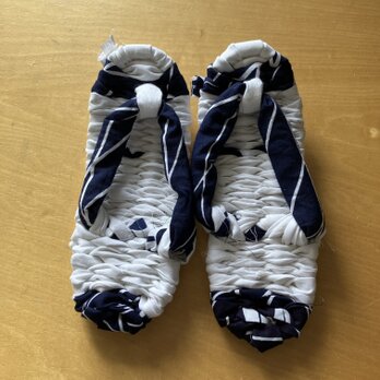 布ぞうり　本体：浴衣地　綿　23～25ｃｍ