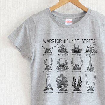 戦国武将兜Tシャツ　レディースタイプ（gray）
