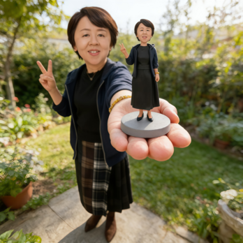 還暦祝い 誕生日プレゼント 女性 母 お母さん オーダーメイド 似顔絵 人形  写真から 肖像画 フィギュア 母の日 長寿のお