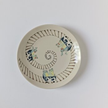 5寸皿　トロッコカエルの画像