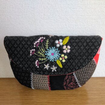 花の刺繍ポーチ　74の画像