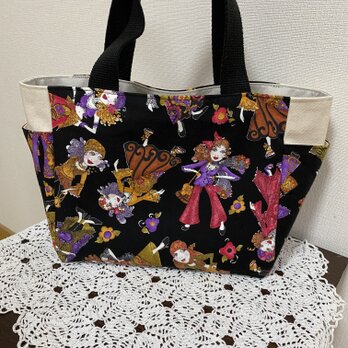サイドポケット付きトートバッグ　ローラライハリス　ジプシー
