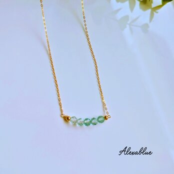 Aqua Necklace — シルバー925 小粒アクアマリンネックレス 天然石ネックレス ３月誕生石の画像