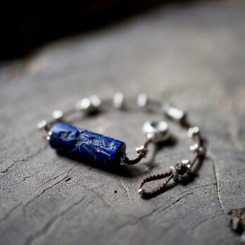 -Lapis lazuli `relief`- code Ankletの画像