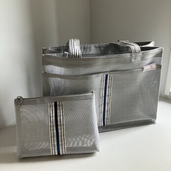 夏メッシュトートバッグ／シルバー