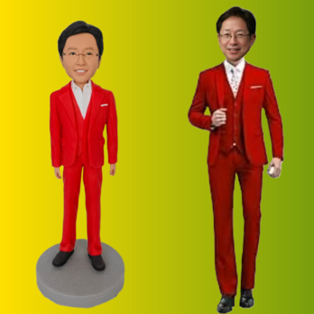 オーダーメイド 似顔絵 フィギュア 男性|写真 から フィギュア|自分の人形を作る|名入れギフト 上司 誕生日 退職のコピーの画像