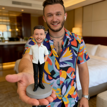 誕生日プレゼント 男性 彼氏 オーダーメイド 似顔絵 人形 男友達  写真 から フィギュア 夫 旦那 肖像画 感謝 車飾り