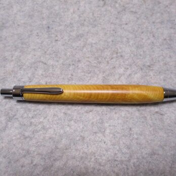 榧瘤　金蘭杢　椿油仕上げ　ワンピースタイプの木軸ボールペン(シャープペンシル)