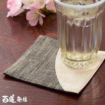 【SALE】百道発信　月華コースター　生成の画像