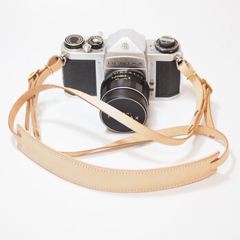 一眼レフ ミラーレス カメラストラップ ナチュラル ヌメ革