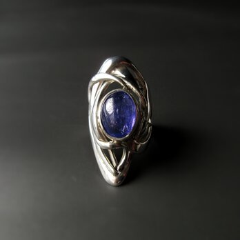 夜明けの菫色　タンザナイトのシルバーリング