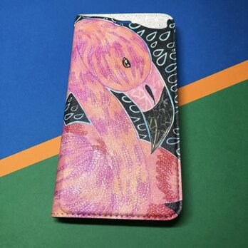 まけられない日｜フラミンゴ・プープとポーポ｜帯なし手帳型iPhoneケースの画像