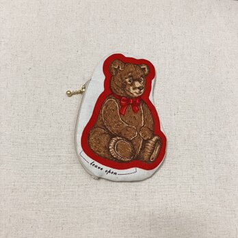 絵本のようなポーチ　小物入れ　テディベアの画像