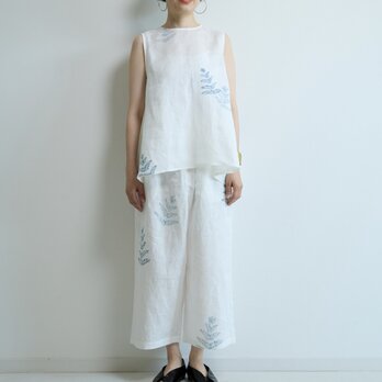 ラップパンツ　藍色シダの画像