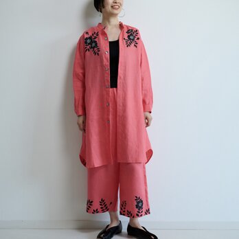 リネンチュニックシャツ　野ばらの画像