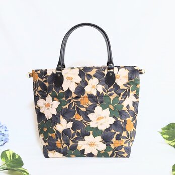 和モダンの花　2Wayバッグ(グリーン)の画像