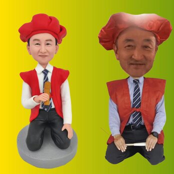 オーダーメイド 似顔絵 フィギュア 男性|写真 から フィギュア|自分の人形を作る|名入れギフト 上司 誕生日 退職のコピーの画像