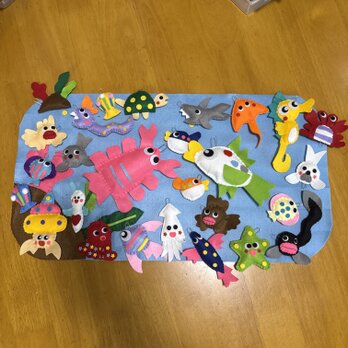 大物入りフェルトのお魚釣りセット２７匹のコピーの画像