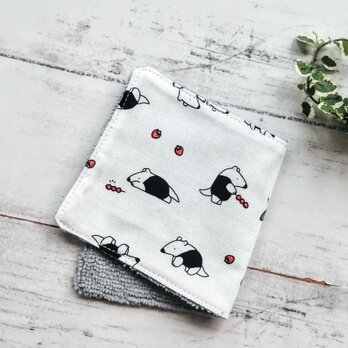 アリクイ　ハーフハンカチタオル　名入れ