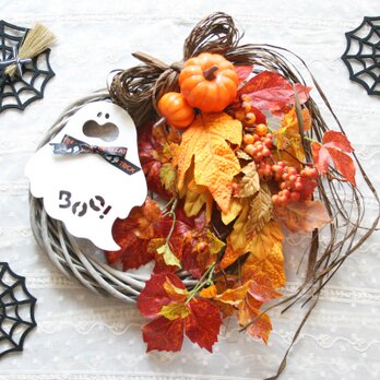 【予約販売】秋リース＆ハロウィン＆冬リース おばけ付きの画像