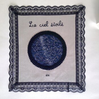 夏の星座刺繍タペストリーの画像