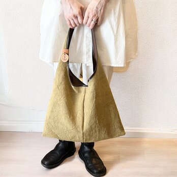 オオカミ少年：カラシ（リネンワンショルダーバッグ）受注製作の画像