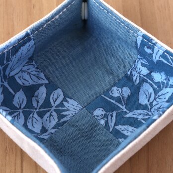 3/31販売終了！セール✨帆布のファブリックトレイ　布トレイ　アクセサリー　小さめ　パッチワーク　旅行　プチギフト　No.424