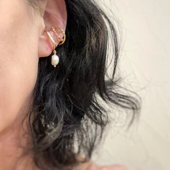 淡水パールear-cuff【A】の画像