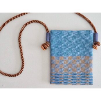 pocket-bag mini -blue brown-の画像