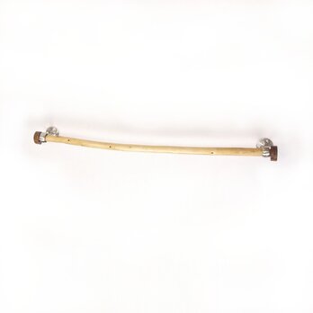 【温泉流木】ツートーン流木のタオル掛け01輪っか金具 タオルハンガー タオルラック 流木インテリアの画像