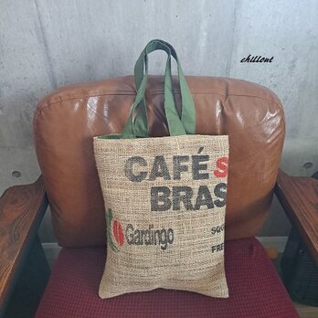 Coffee Hemp Bag：コーヒー麻袋バッグ：CAFE【0938】の画像