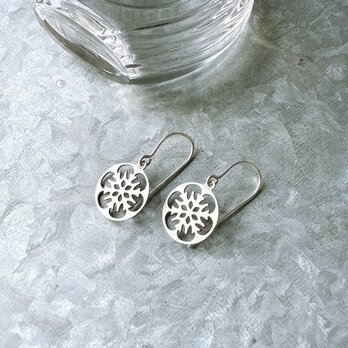 PA377-【 AVON 】エイボン・ヴィンテージピアス Sterling Silver 925 Snowflakeの画像