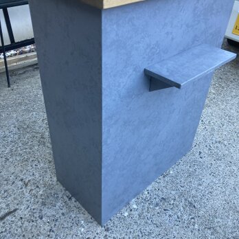 【受注製作】カバン置き★グレーストーン柄☆★モルタル★受付カウンターレジカウンター【900】★店舗☆ネイル　美容室の画像