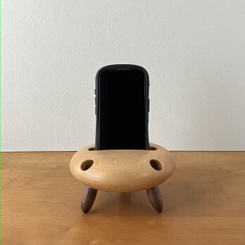 木製スマホスピーカースタンド Woofo【メープル】の画像