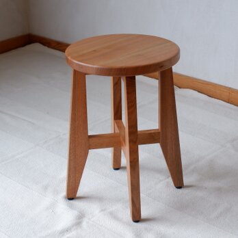 《現品》胡桃の丸座のスツール　の画像