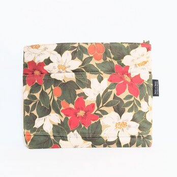 和モダンの花 2Wayバッグインバッグ(レッド）の画像