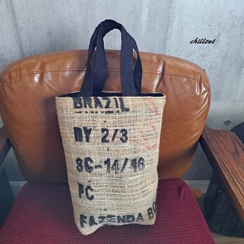 Coffee Hemp Bag：コーヒー麻袋バッグ：BRAZIL【0942】の画像