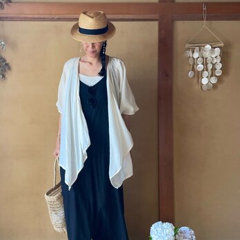 Kimono Cardigan Zen/ コットン羽織りカーディガン
