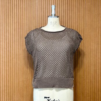 メッシュニット　トップスの画像