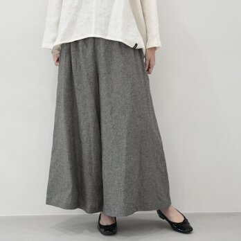 new コットンリネン千鳥柄のワイドパンツ No.362