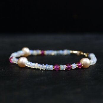 [NY] 14K オパール＆トパーズのブレスレットの画像